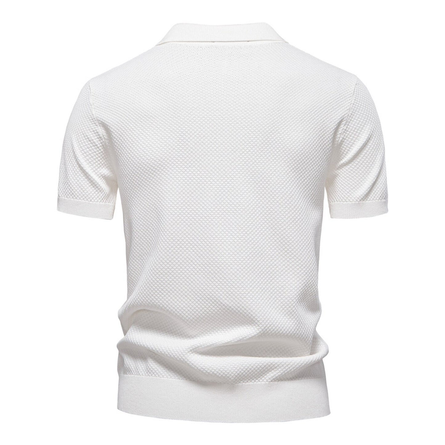Business Casual Knitted Johnny collar Polo