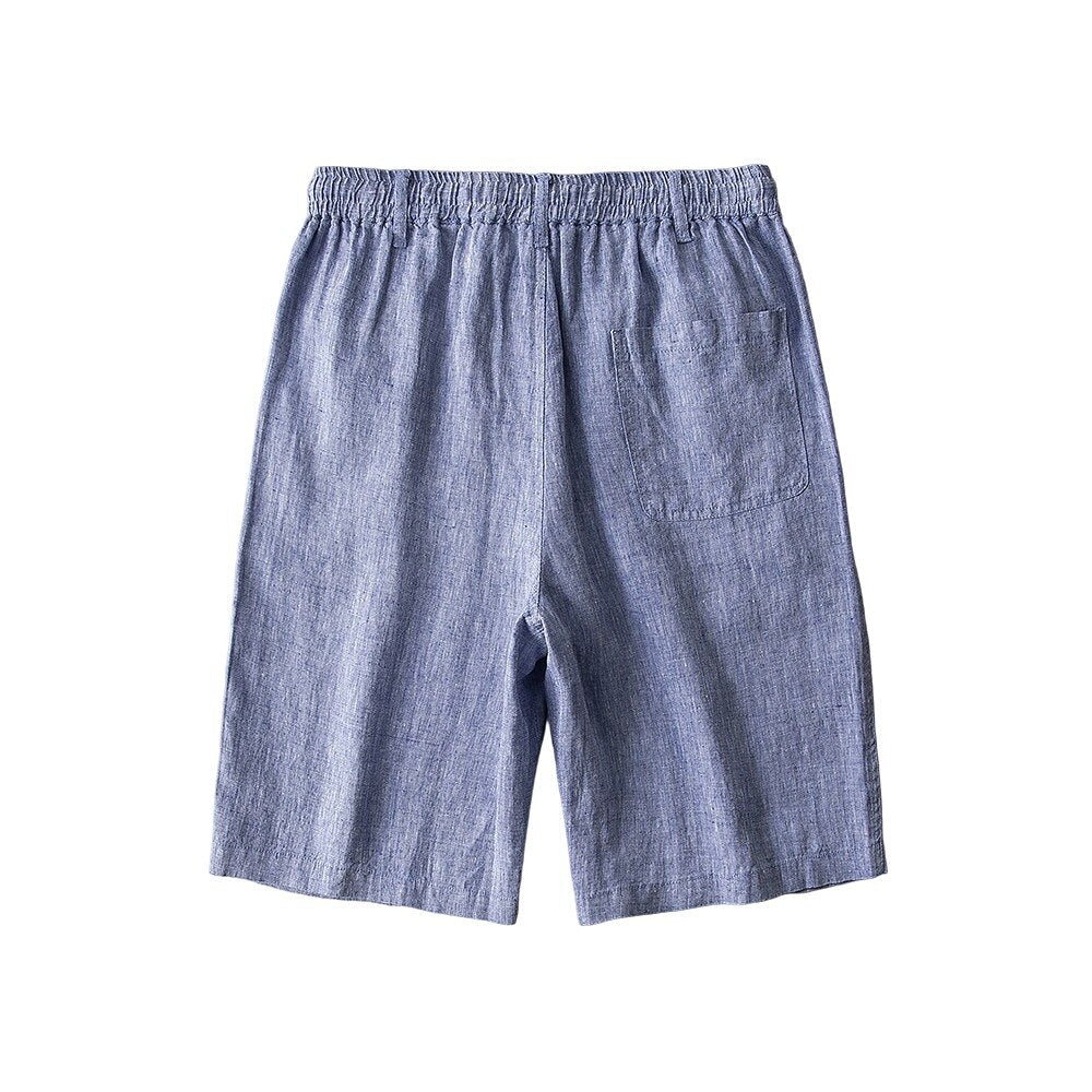 100% Linen Lightweight Shorts - oukumen