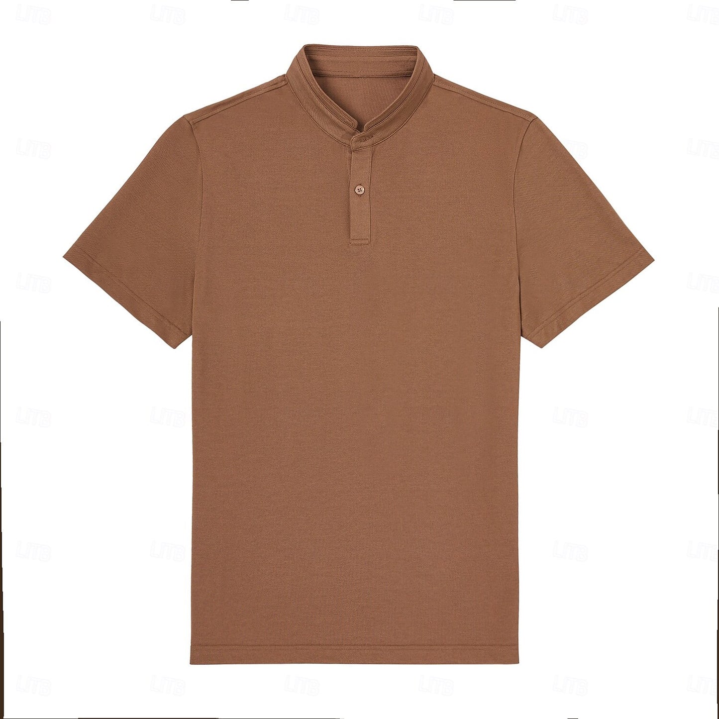 Refined Textured Knit Polo - oukumen