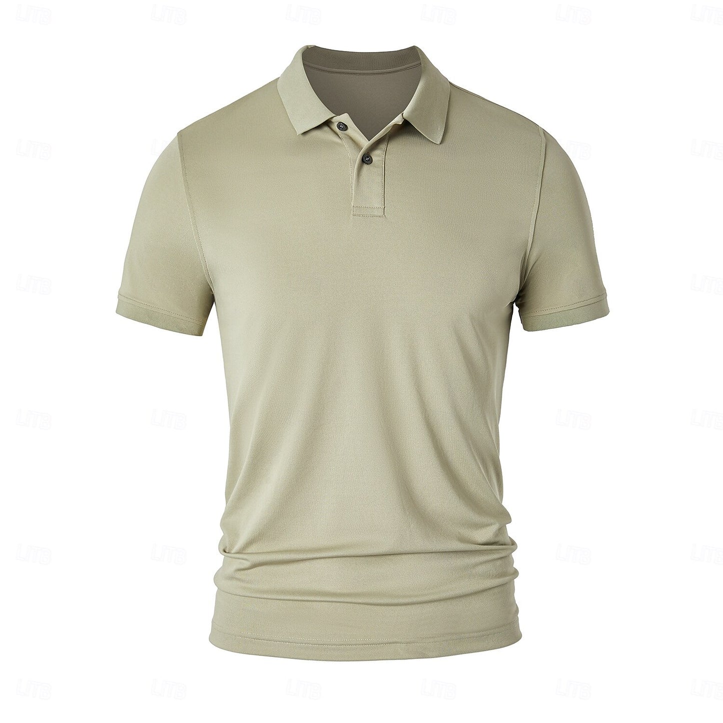 Turn-Down Collar Knit Polo - oukumen