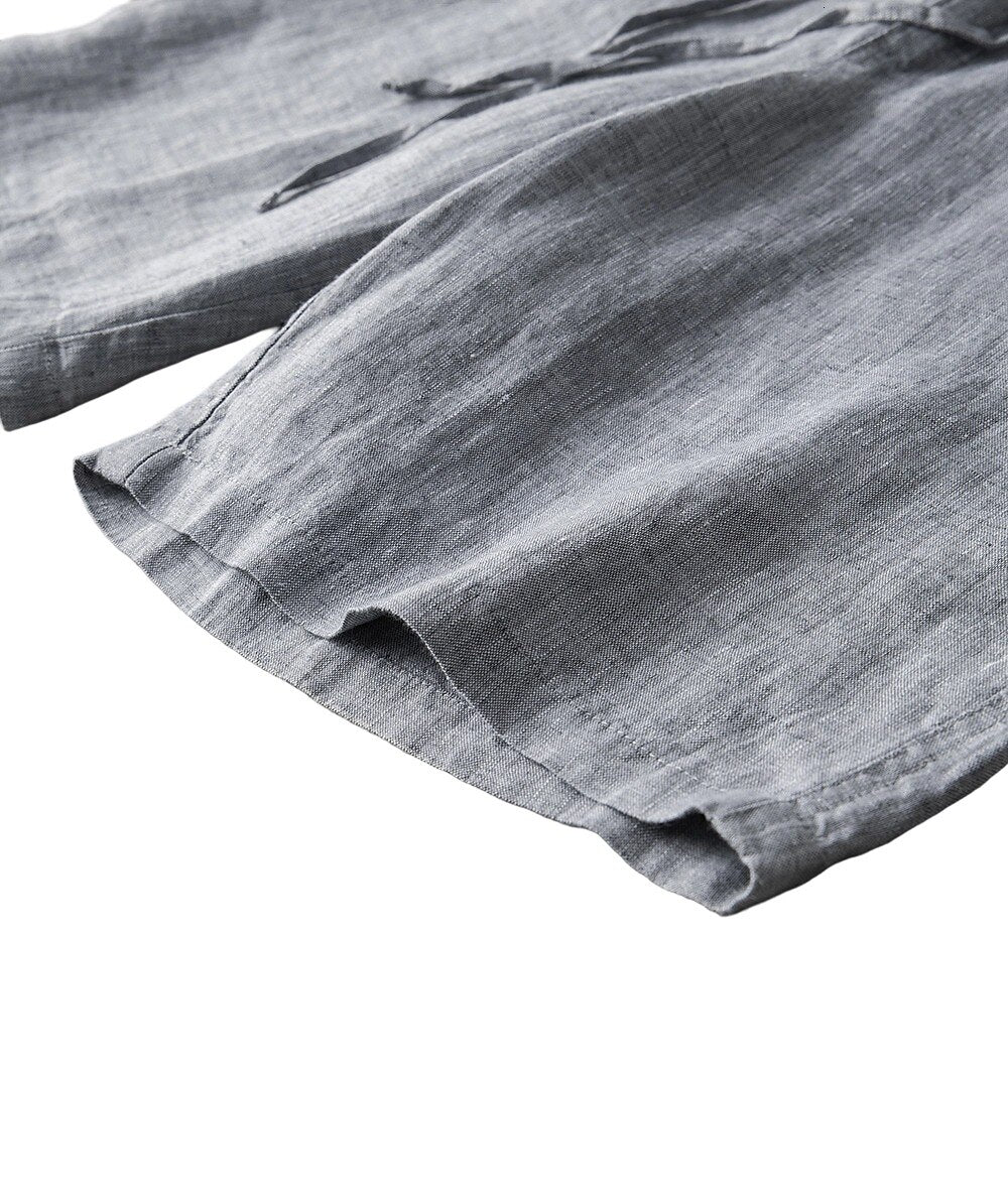 100% Linen Lightweight Shorts - oukumen