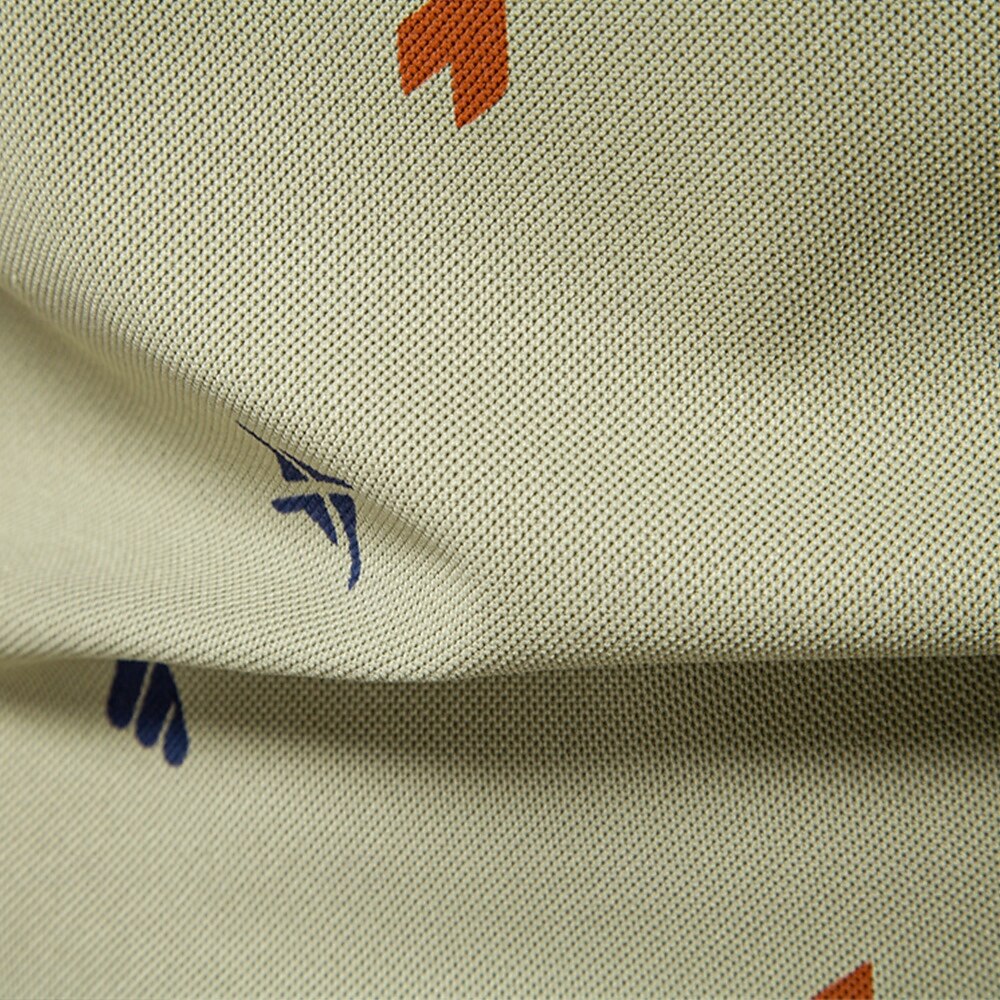 Printed Short-Sleeve Polo - oukumen