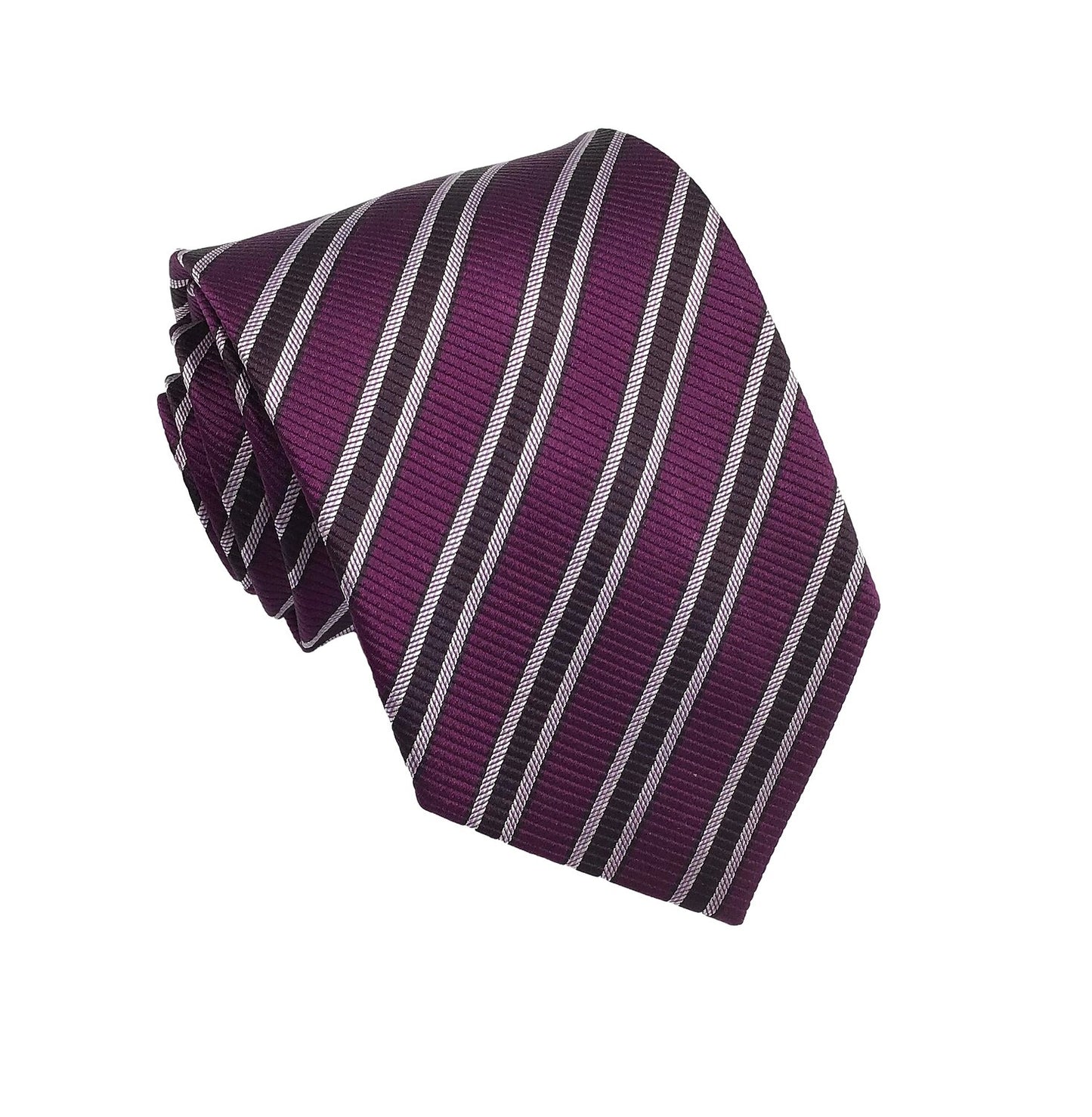 100% Silk Plum Purple Tie - oukumen