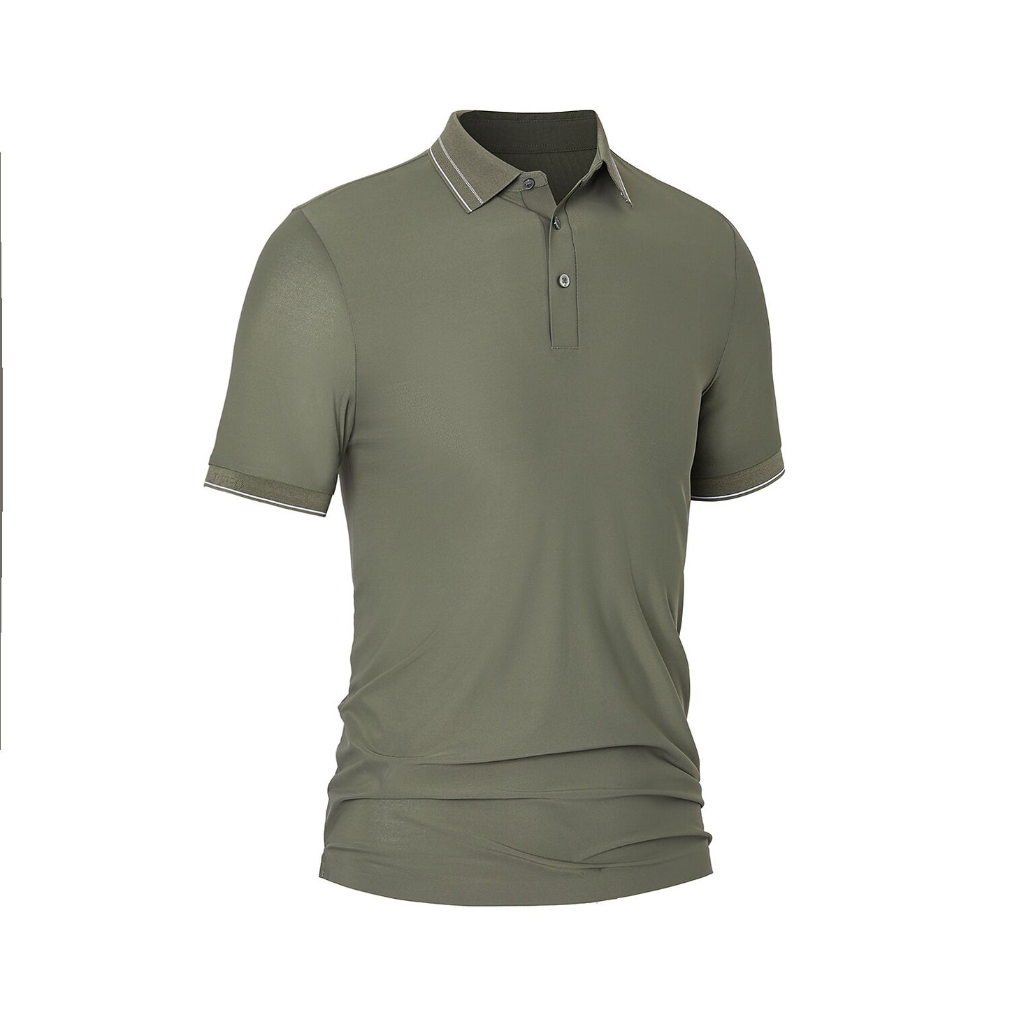 Lightweight Knit Polo Sweater - oukumen