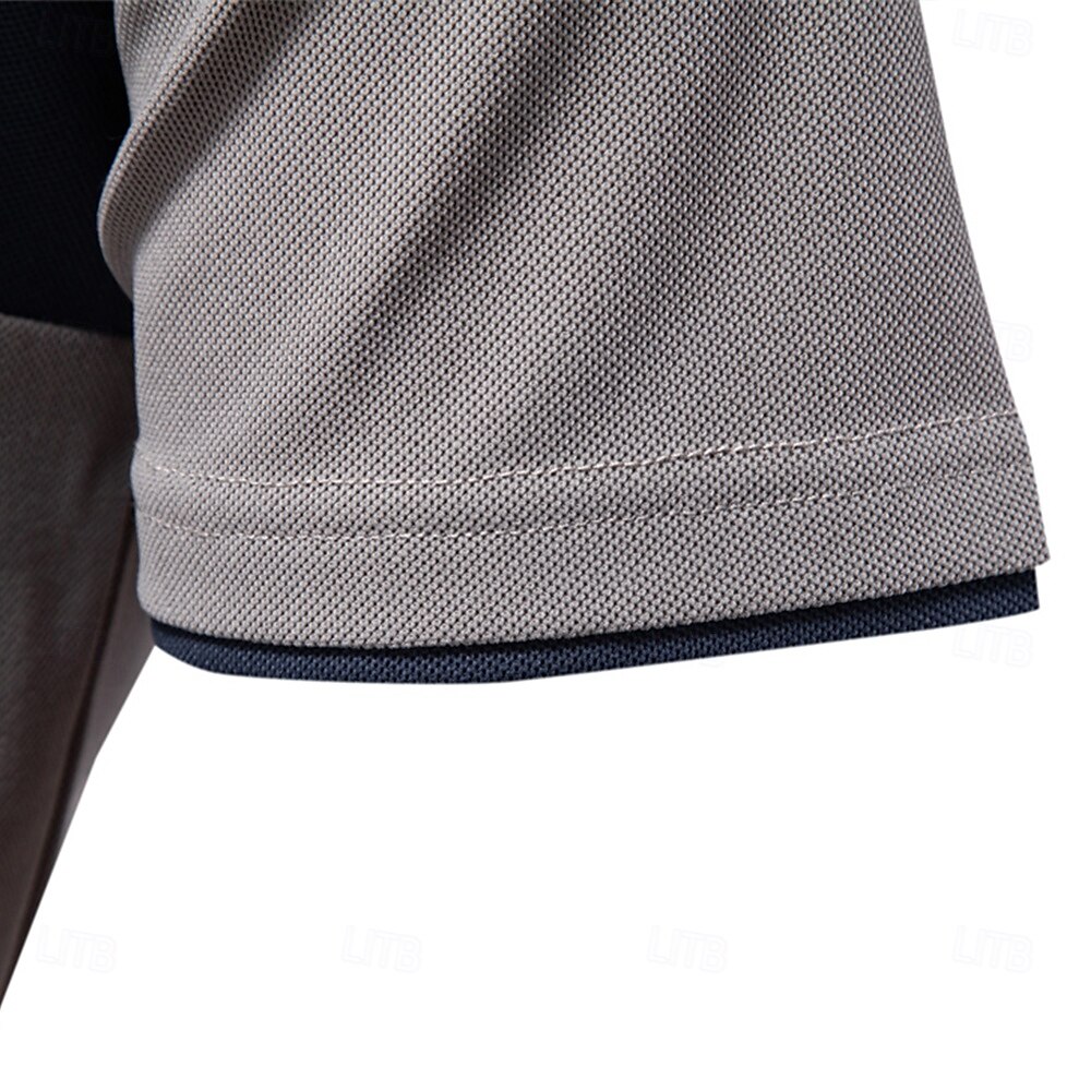 Contrast Panel Knit Polo - oukumen