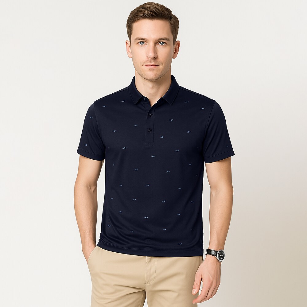 Premium Tencel Cotton Silk Polo Shirt - oukumen