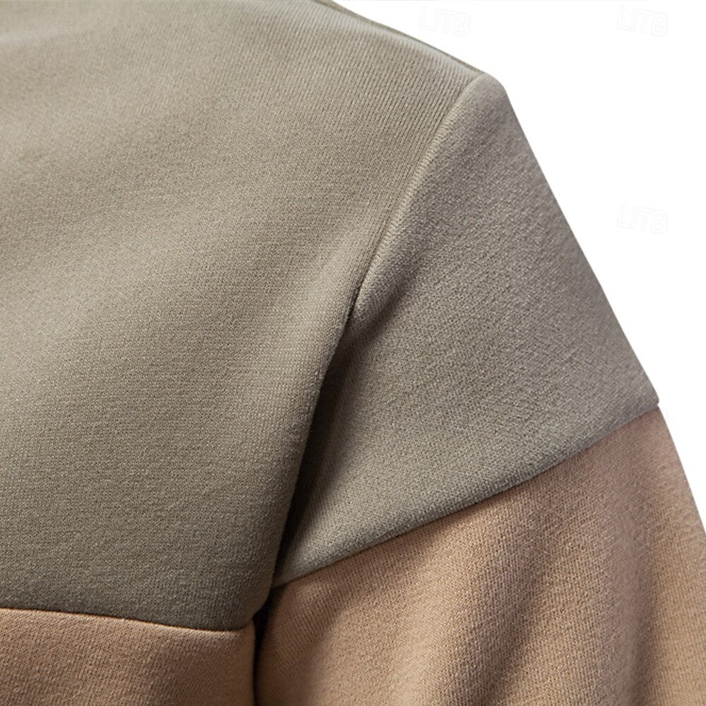 Cotton-Blend Colorblock Knit Polo Sweater - oukumen