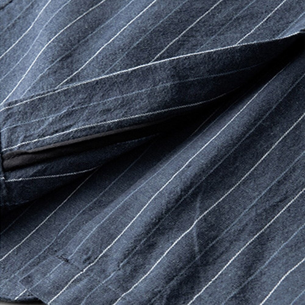 Tailored Pinstripe Blazer - oukumen