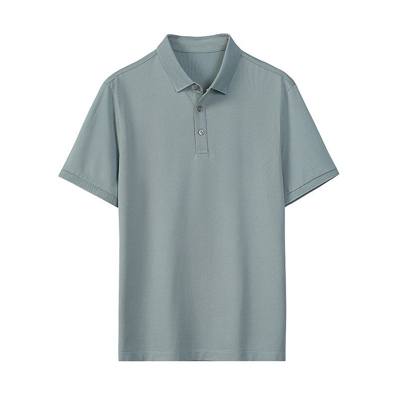 Cotton Silk Timeless Solid Color Polo - oukumen
