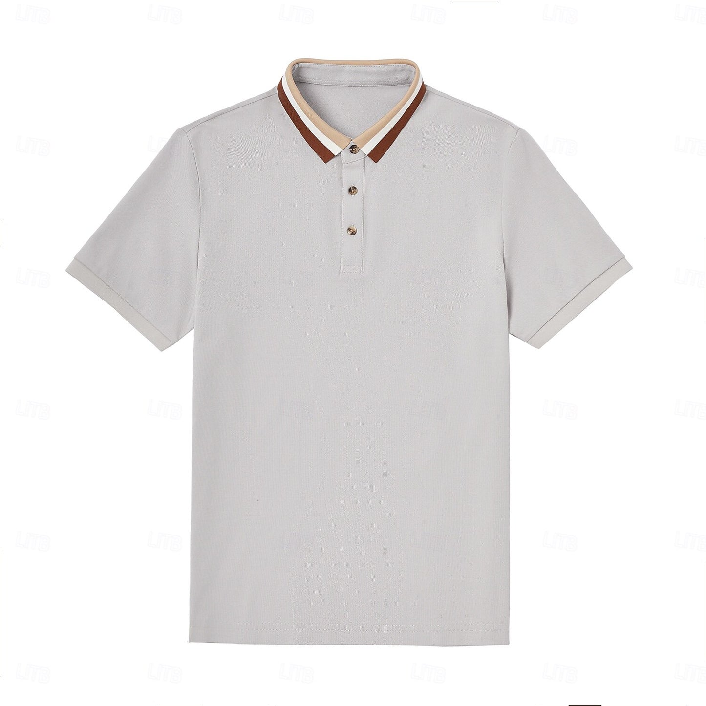 Modern Colorblock Knit Polo Shirt - oukumen