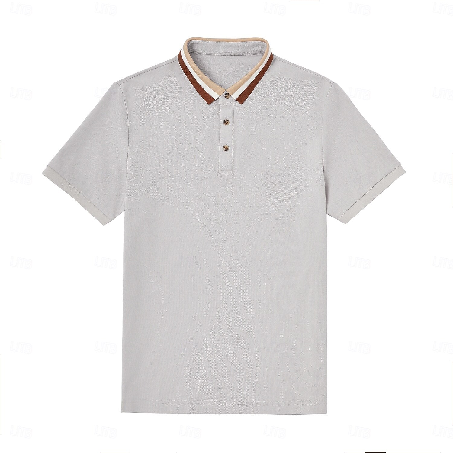Modern Colorblock Knit Polo Shirt - oukumen
