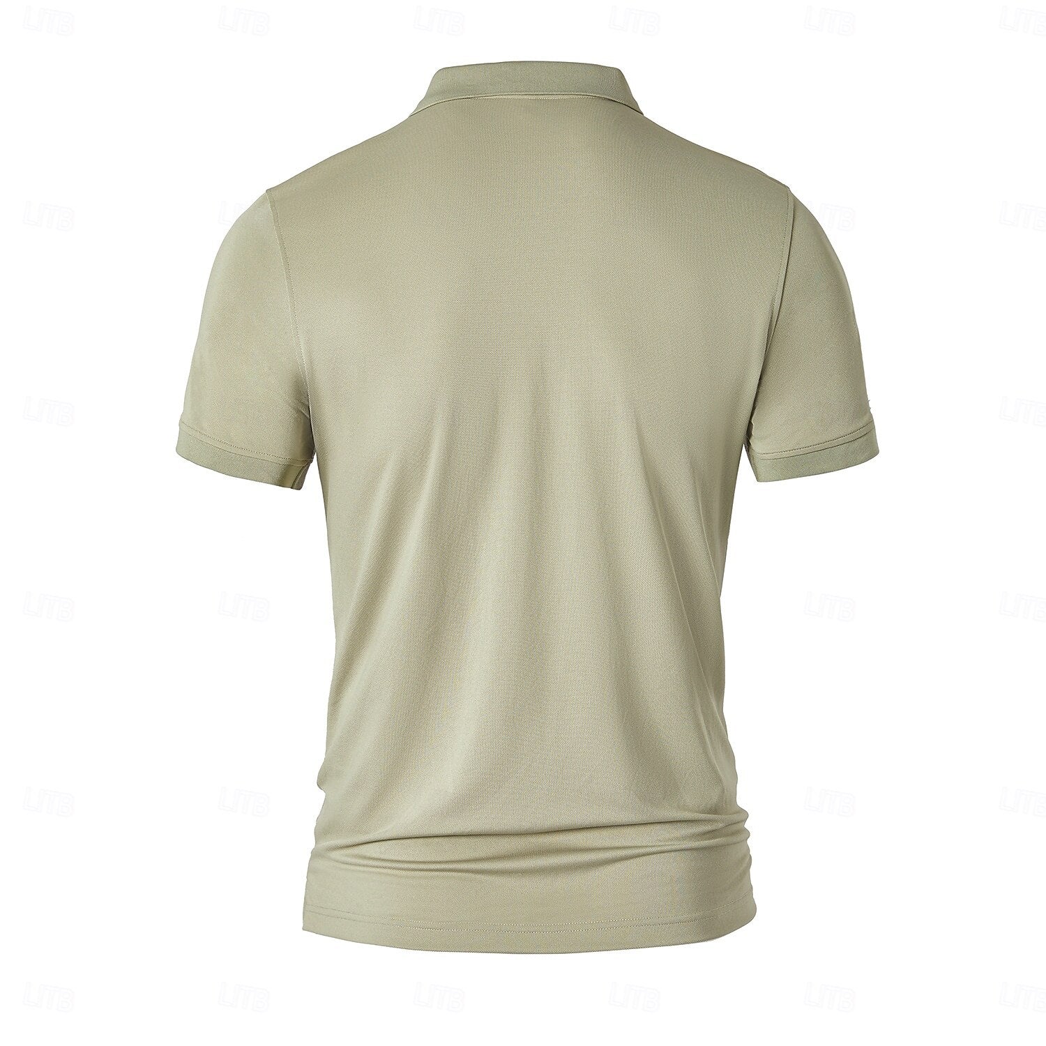 Turn-Down Collar Knit Polo - oukumen