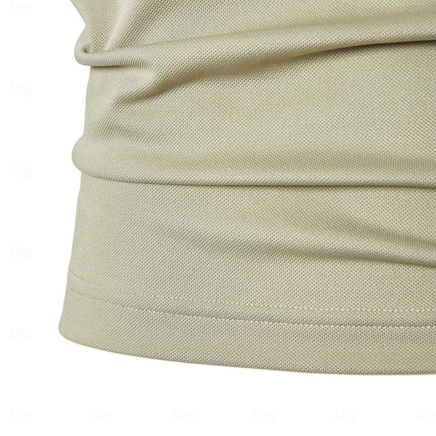 Turn-Down Collar Knit Polo - oukumen