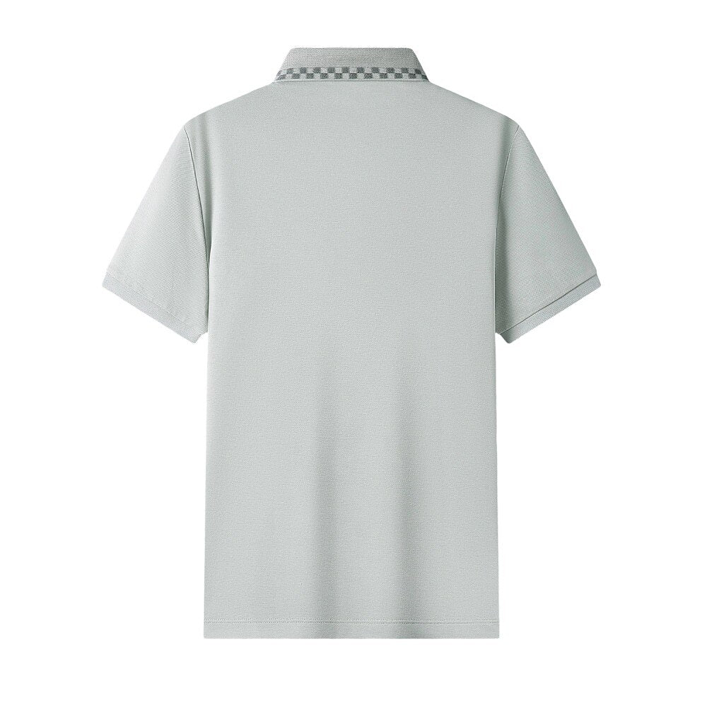 Business Casual Silk Cotton Blend Polo - oukumen