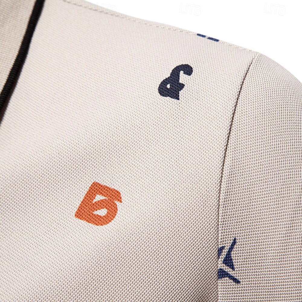 Printed Short-Sleeve Polo - oukumen