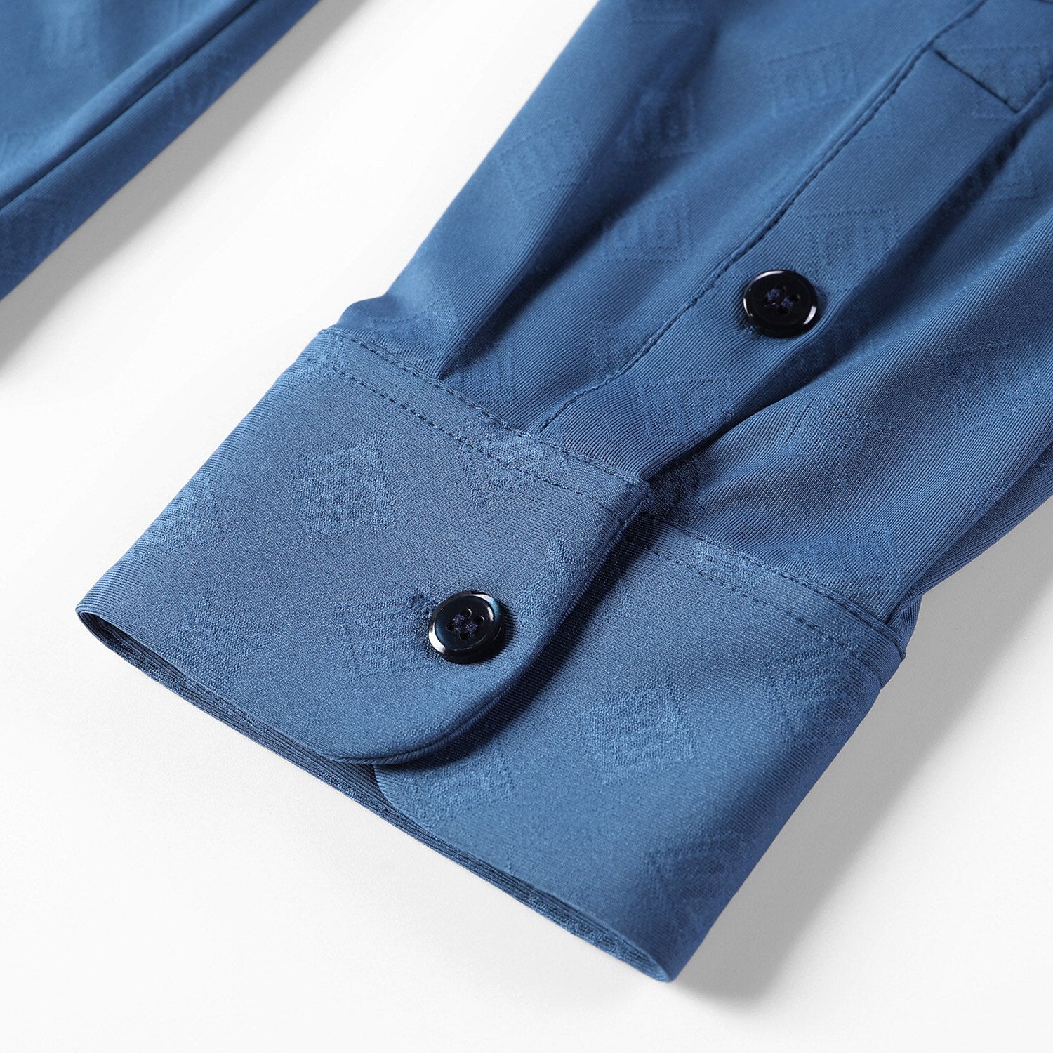 Textured Easy-Care Dress Shirt - oukumen