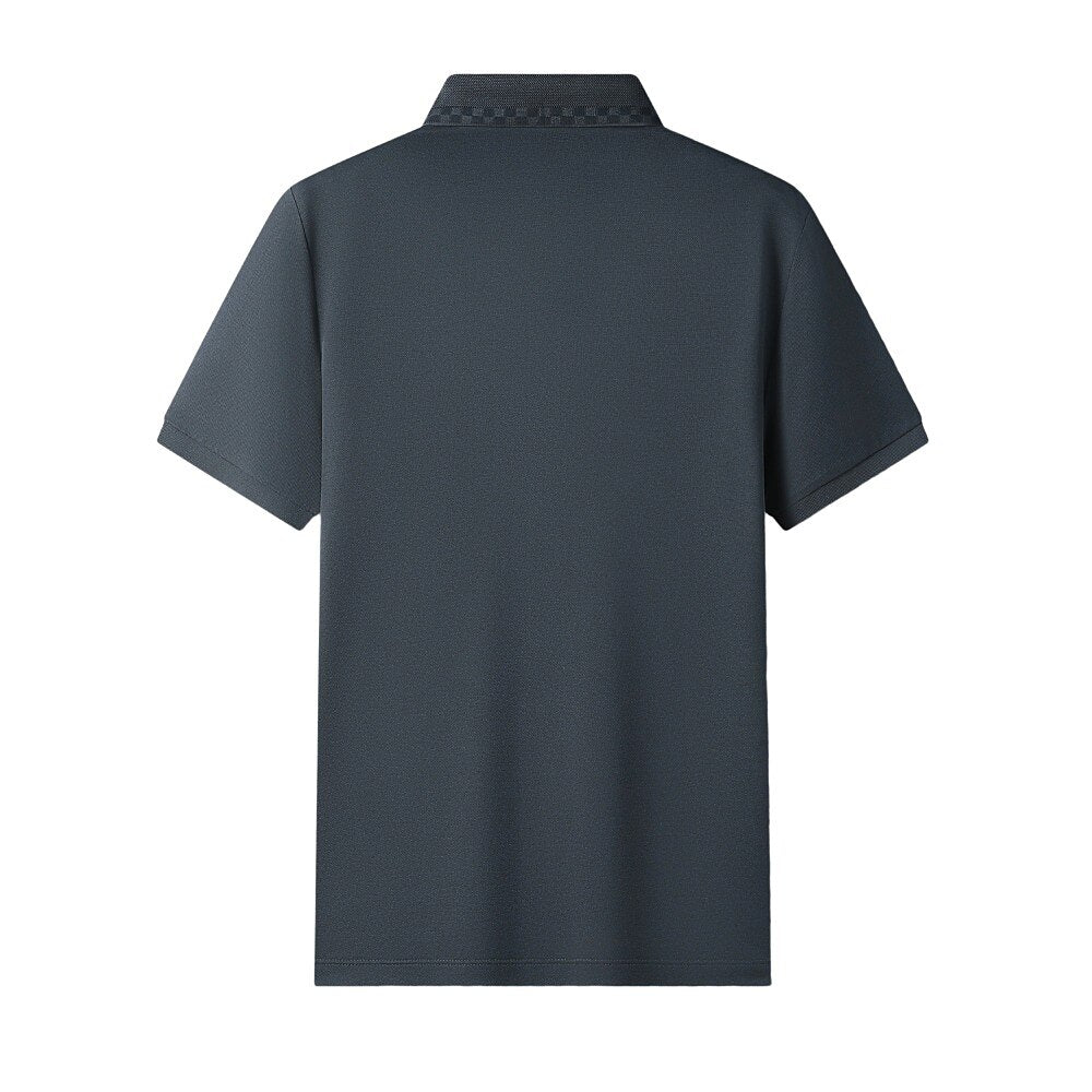 Business Casual Silk Cotton Blend Polo - oukumen