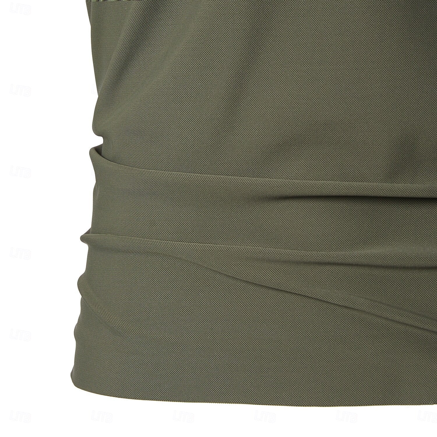 Refined Knit contrast collar Polo - oukumen