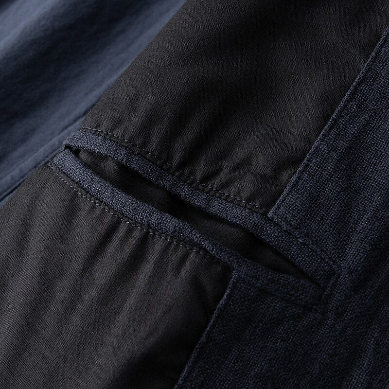 Relaxed 100% Linen Blazer - oukumen