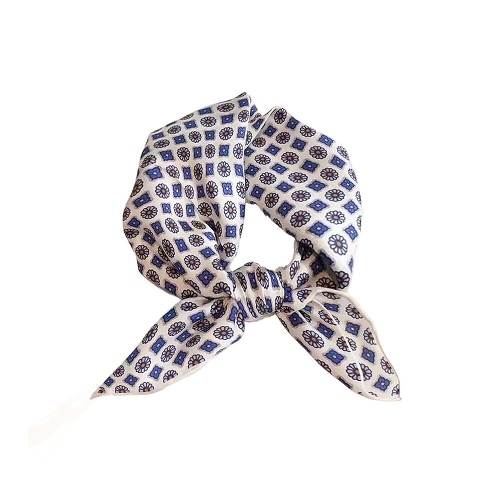100% Silk Floral Square Scarf - oukumen