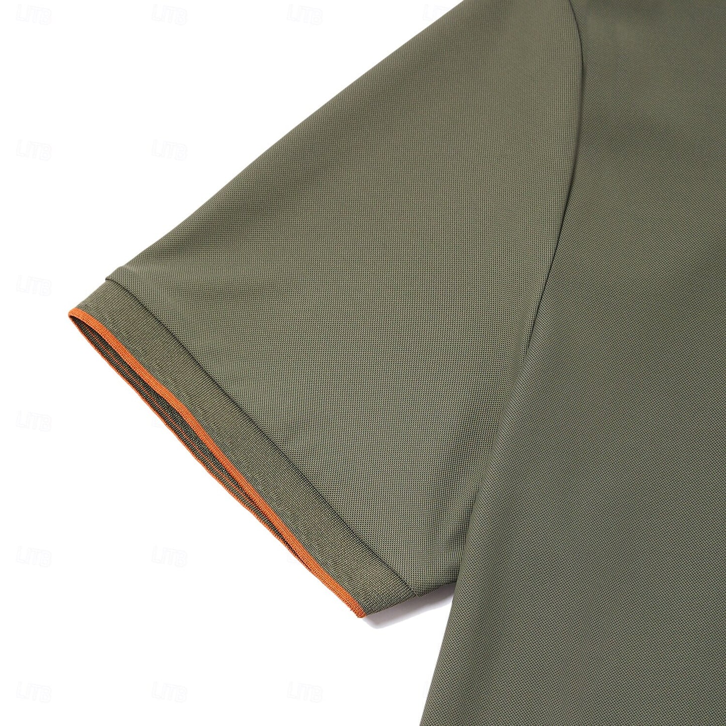 Refined Knit contrast collar Polo - oukumen