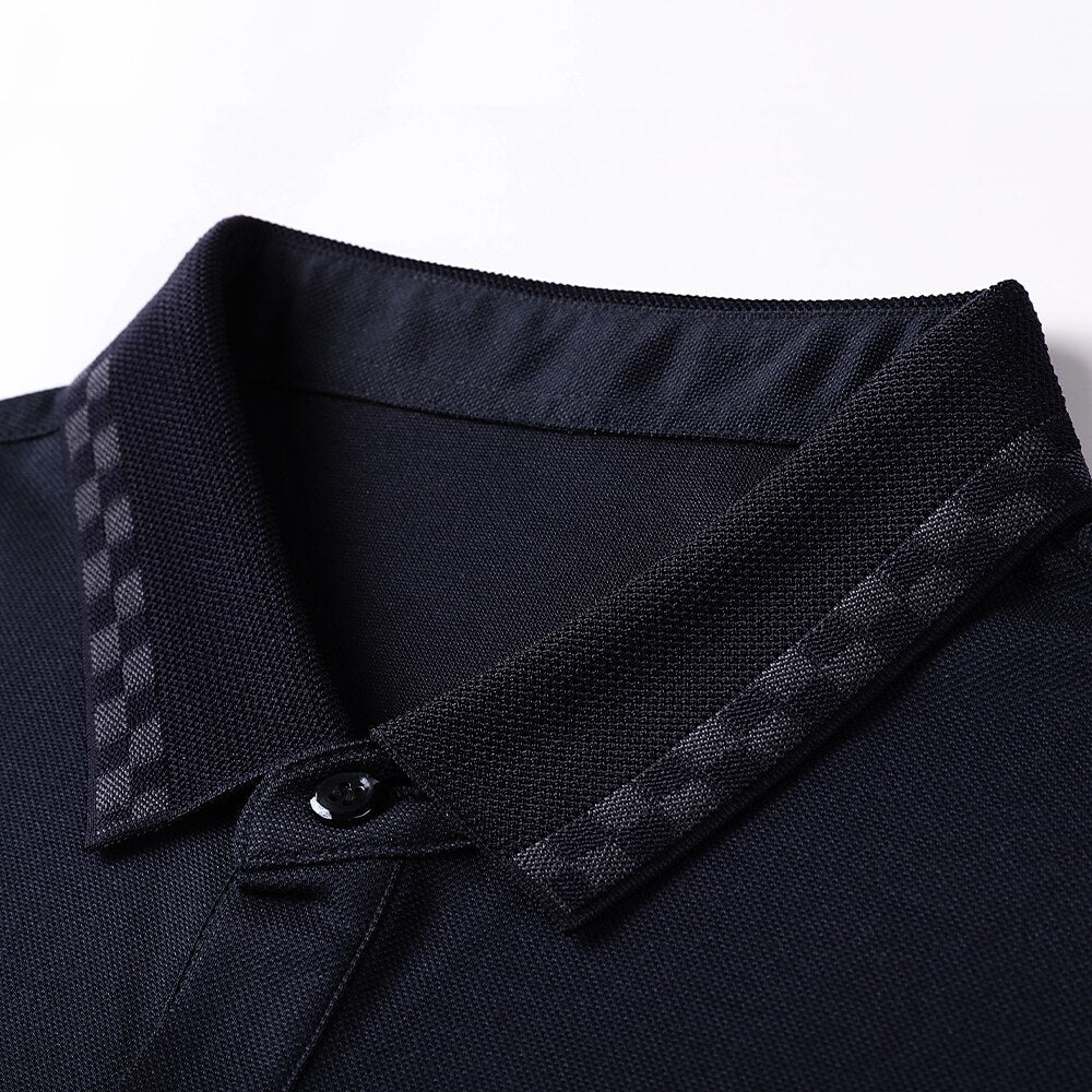 Business Casual Silk Cotton Blend Polo - oukumen