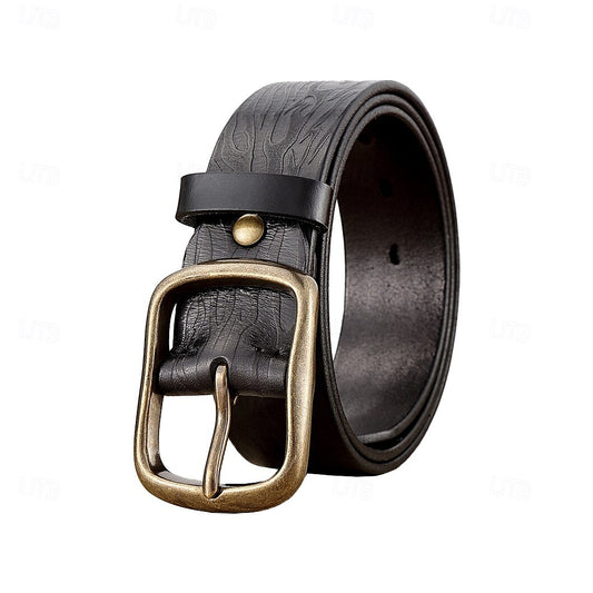 Men's Vintage Cowhide Leather Belt - oukumen