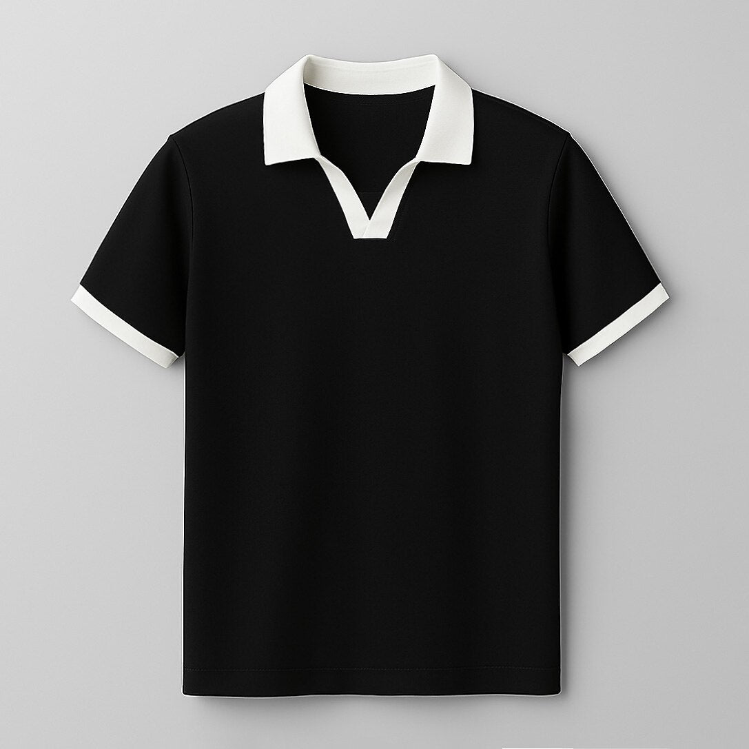 100% Cotton Colorblock Performance Polo - oukumen