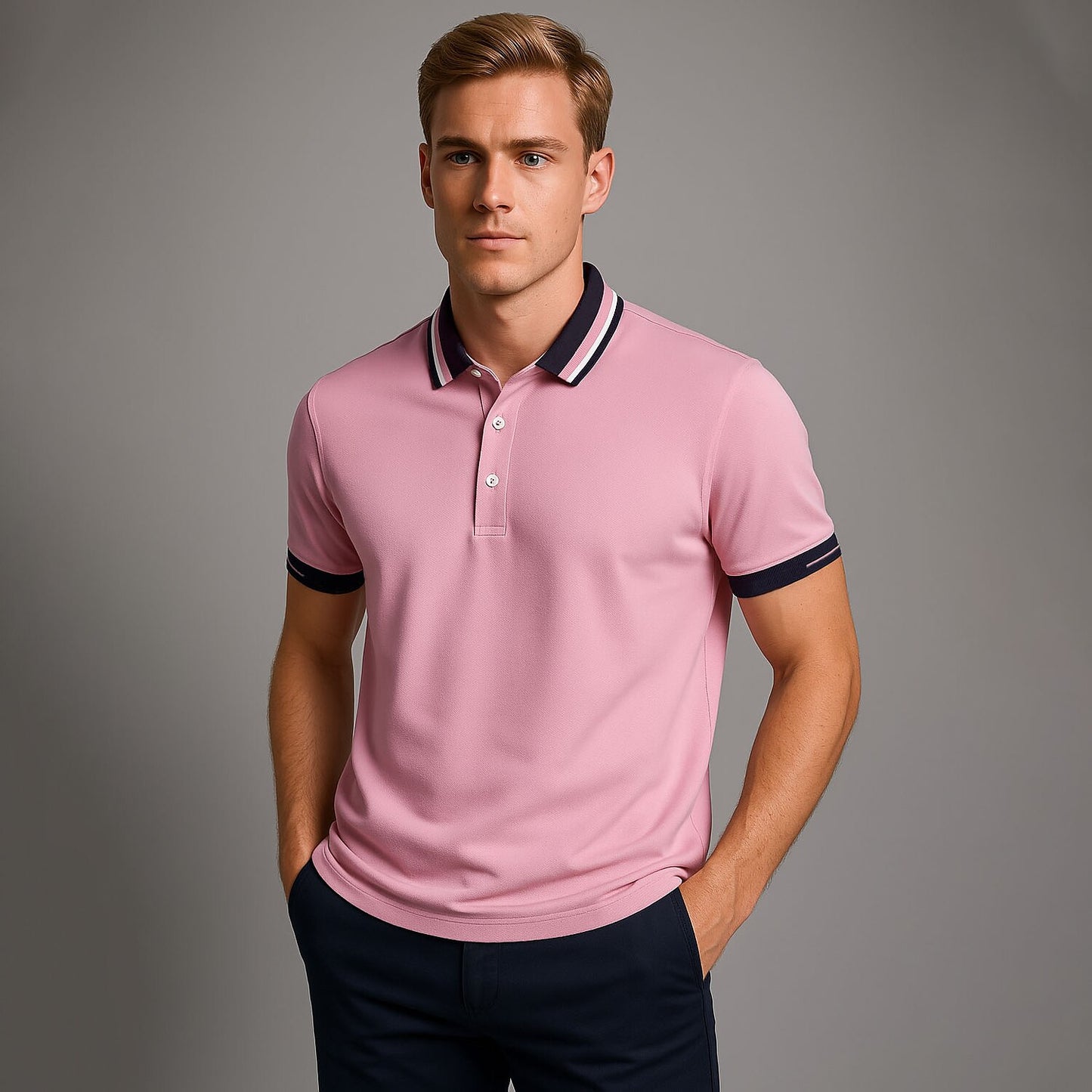 Luxury Mulberry Silk Blend Polo - oukumen