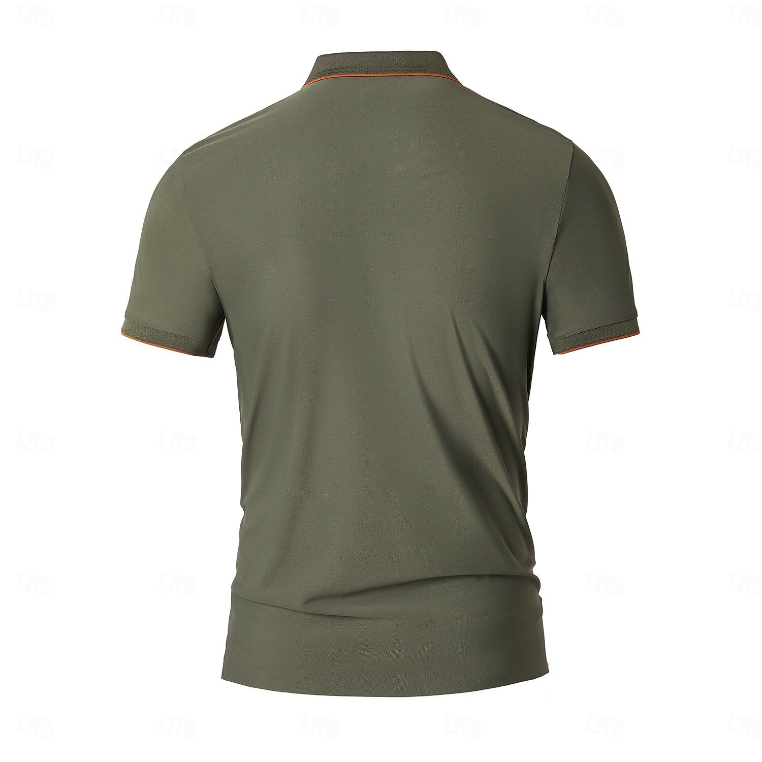 Refined Knit contrast collar Polo - oukumen