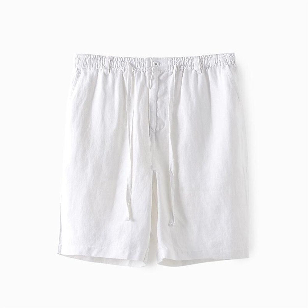 100% Linen Shorts - oukumen