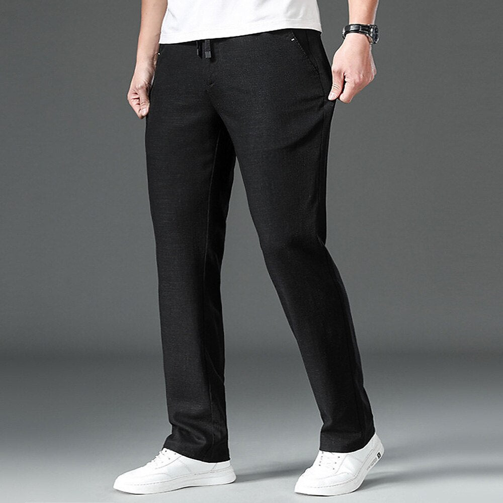Cotton-Linen Drawstring Pants - oukumen