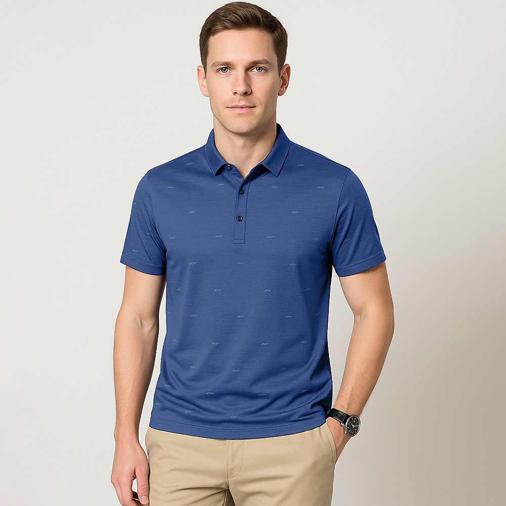 Premium Tencel Cotton Silk Polo Shirt - oukumen