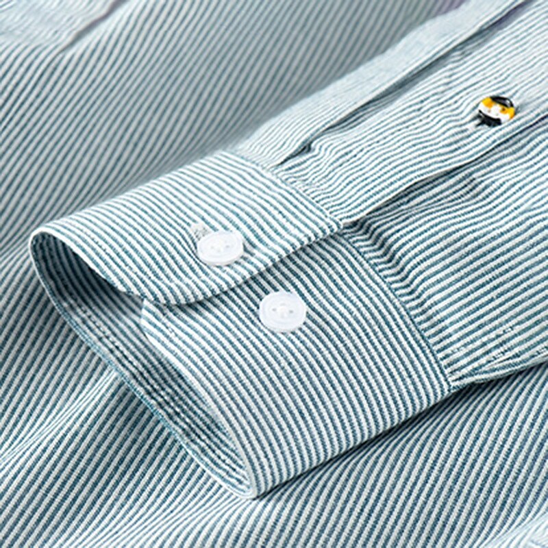 100% Cotton Premium Long Sleeve Oxford Shirt - oukumen