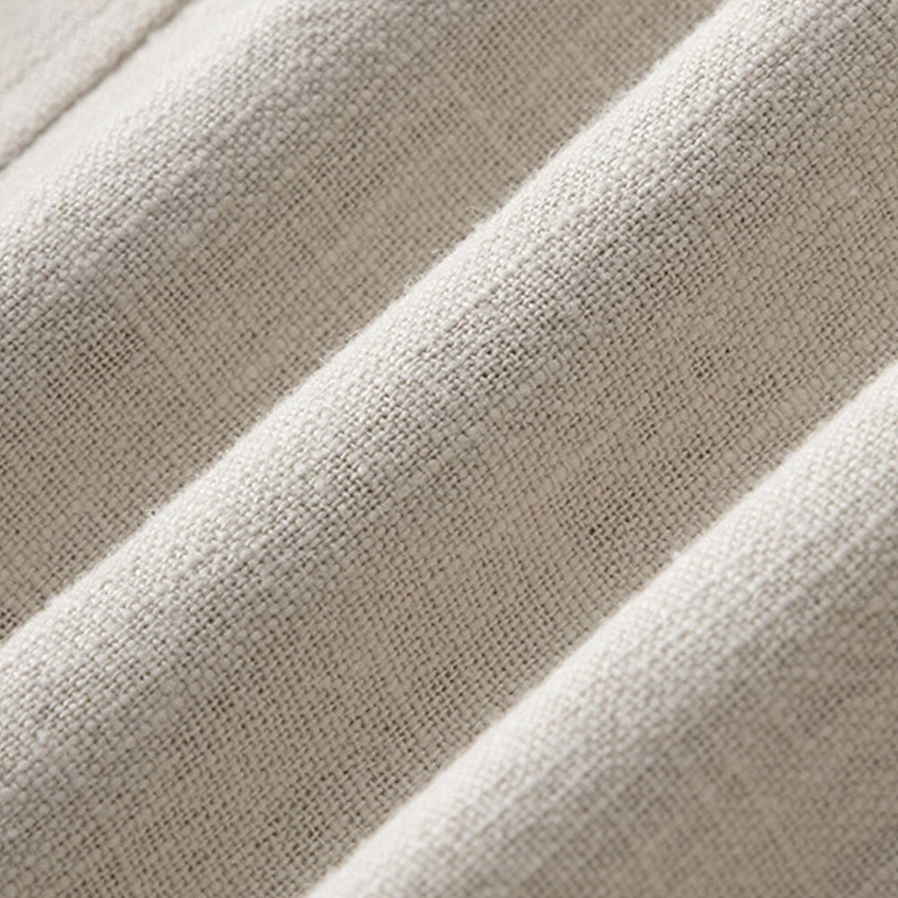 Tailored Linen-Cotton  Blazer - oukumen