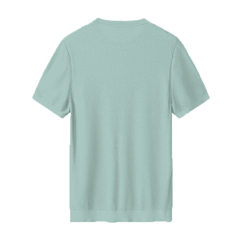 TENCEL™ Lyocell Silk Blend Luxe Knit Tee - oukumen