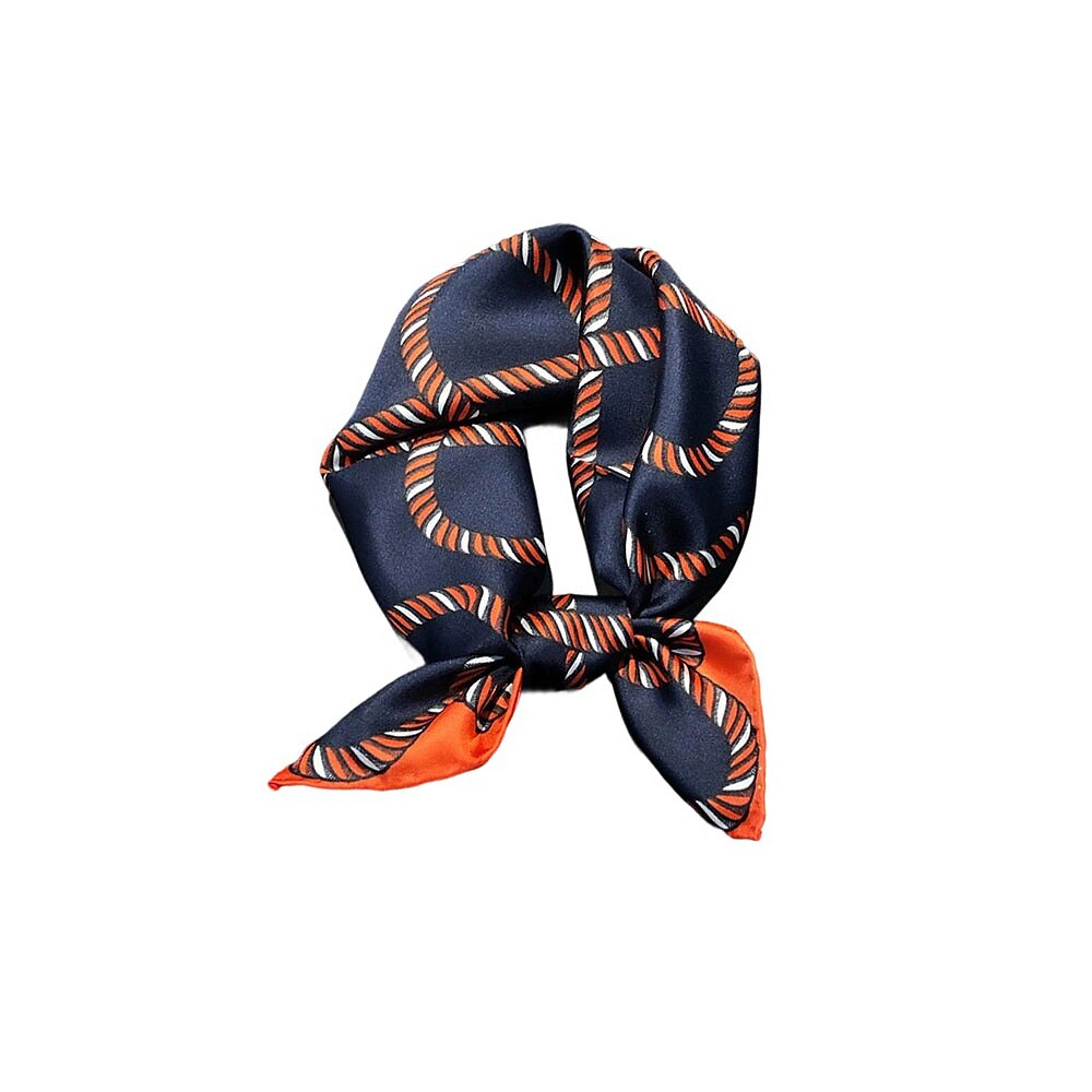 100% Silk Geometry Square Scarf - oukumen