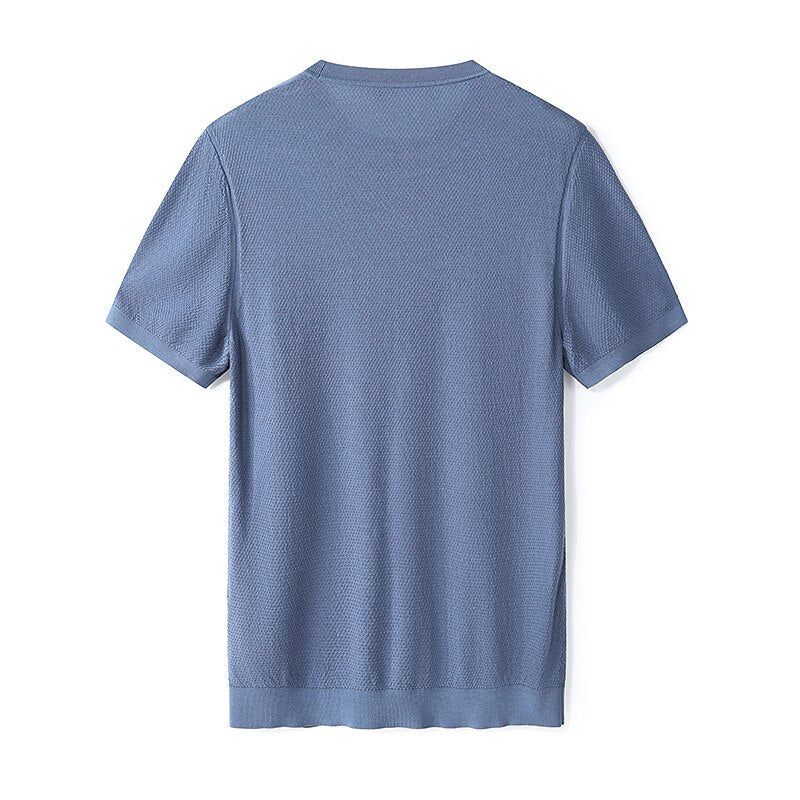 TENCEL™ Lyocell Silk Blend Luxe Knit Tee - oukumen