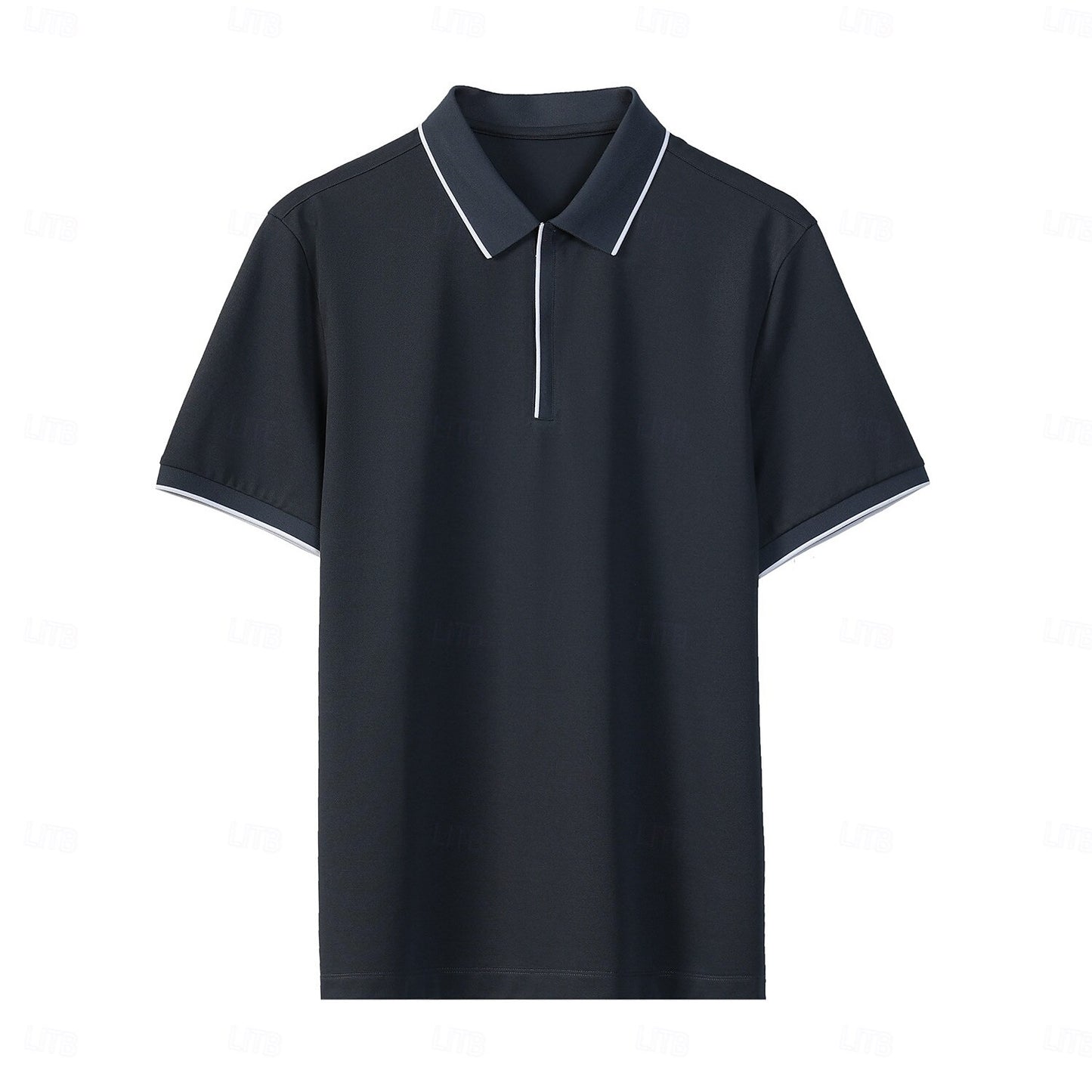 Cotton-Silk Quarter-Zip Polo - oukumen