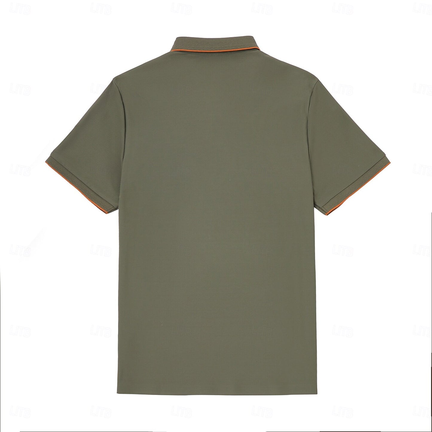 Refined Knit contrast collar Polo - oukumen