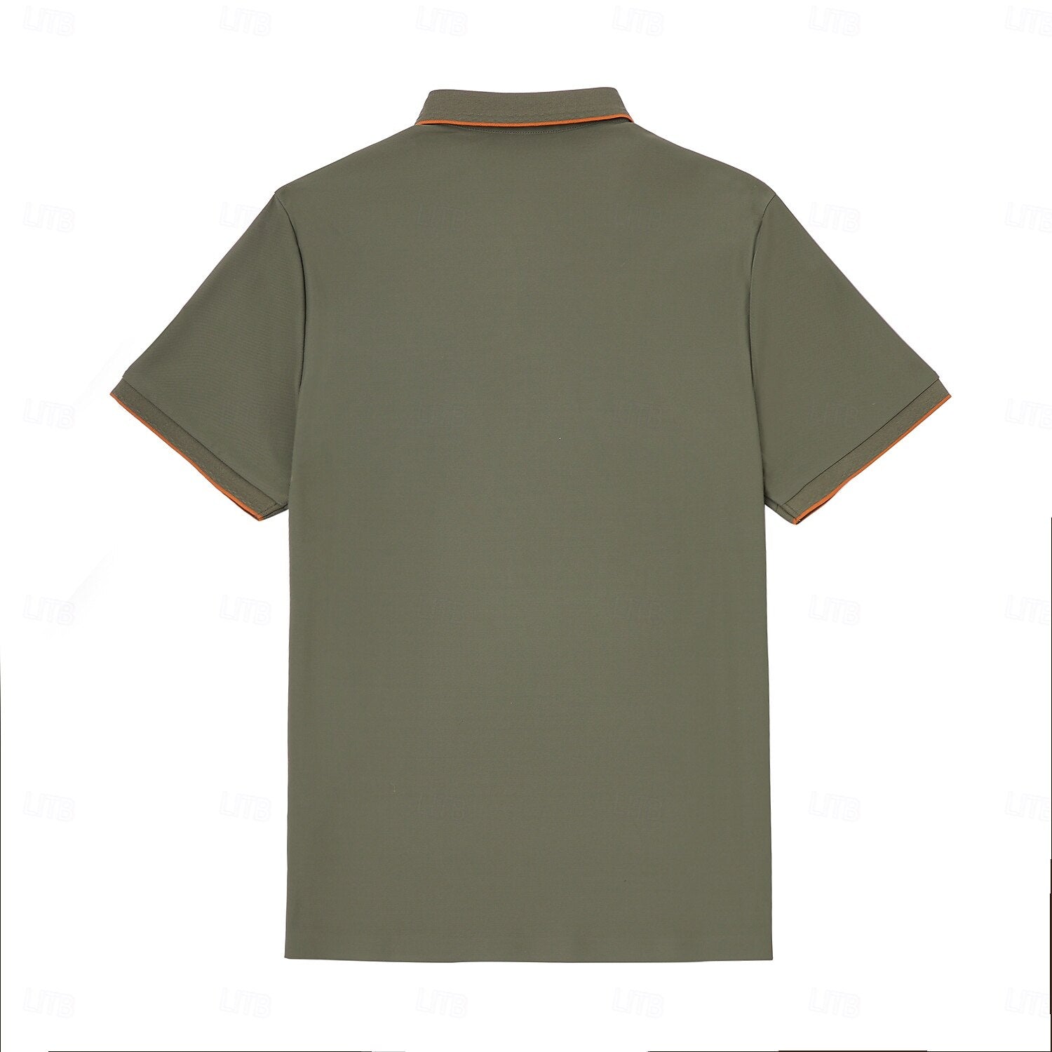 Refined Knit contrast collar Polo - oukumen