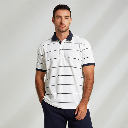 100% Cotton Golf Knit Polo - oukumen