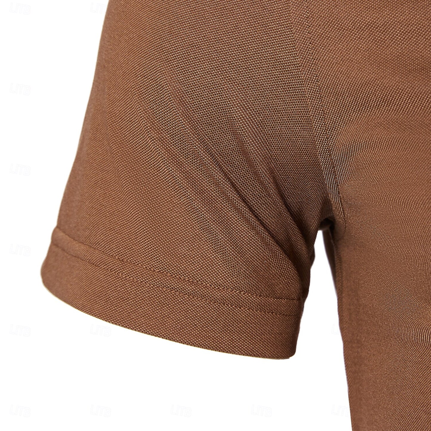 Refined Textured Knit Polo - oukumen