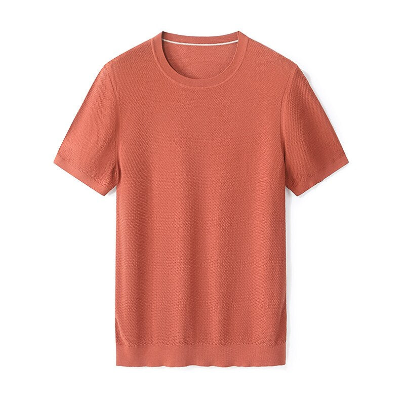 TENCEL™ Lyocell Silk Blend Luxe Knit Tee - oukumen
