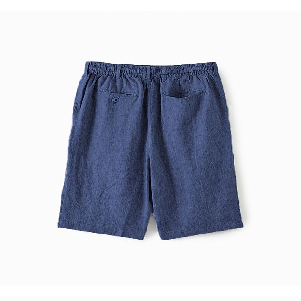 100% Linen Shorts - oukumen