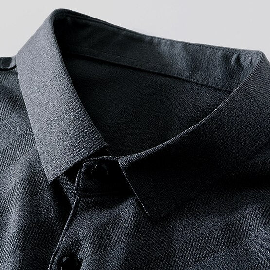 Business Casual Silk Polo Shirt - oukumen