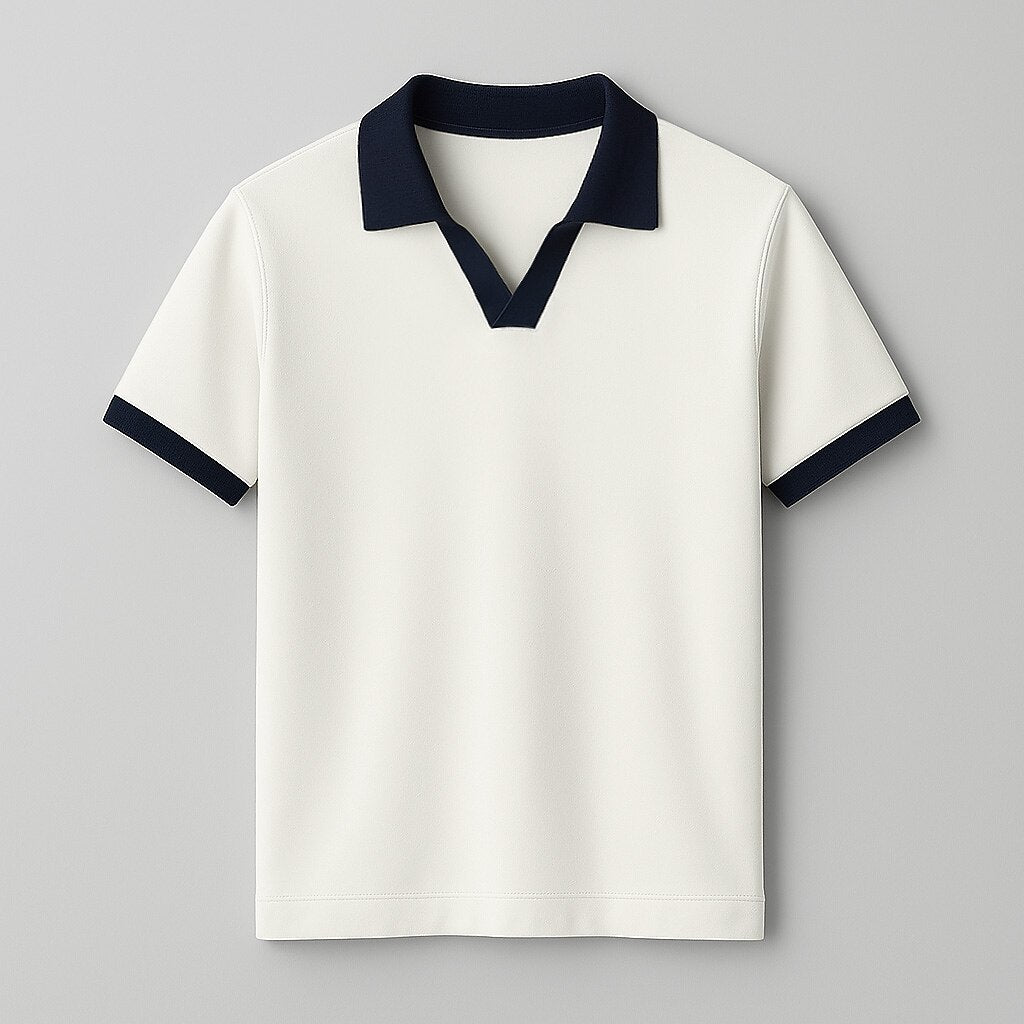 100% Cotton Colorblock Performance Polo - oukumen