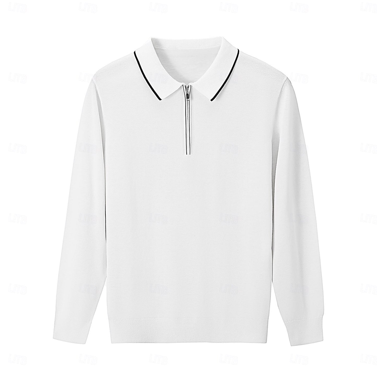 Linen-Silk Quarter Zip Pullover Sweater - oukumen