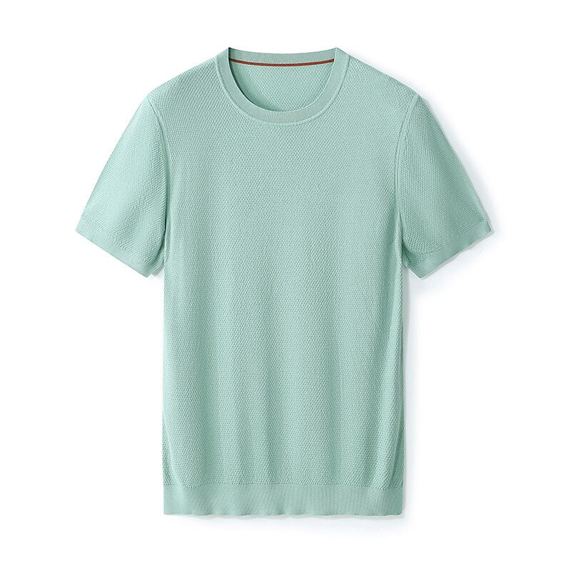 TENCEL™ Lyocell Silk Blend Luxe Knit Tee - oukumen