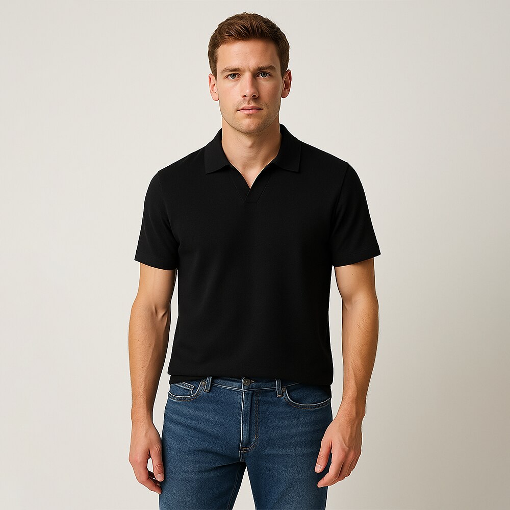 Luxury Blended Jacquard Polo Shirt
